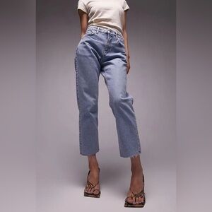 Topshop Light Blue Cropped Jeans